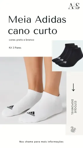 Meia Adidas cano curto