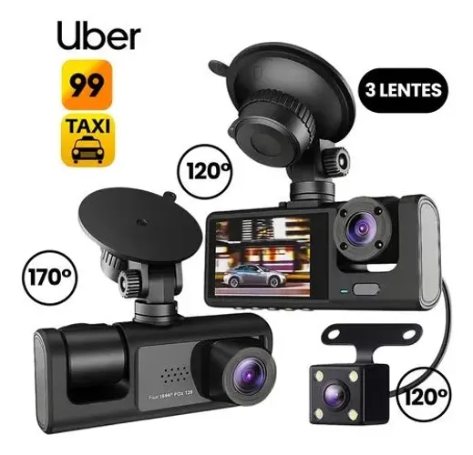 Câmera veicular 3 em 1