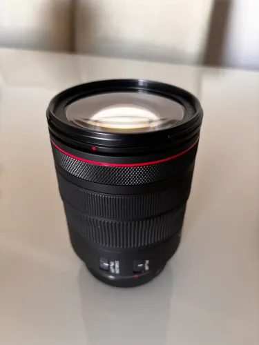 Lente Cânon RF 24-105 L IS USM (Estado de nova)