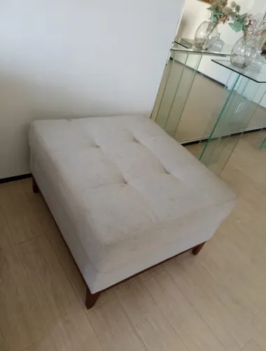 Puff grande 80cmx80cm para sala ou quarto. No linho.