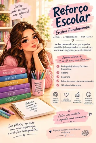 Reforço Escolar online para Ensino Fundamental 1