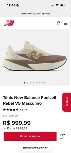 New balance rebel v5 branco