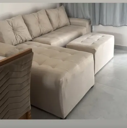 SOFÁ BEGE BEge 3 lugares