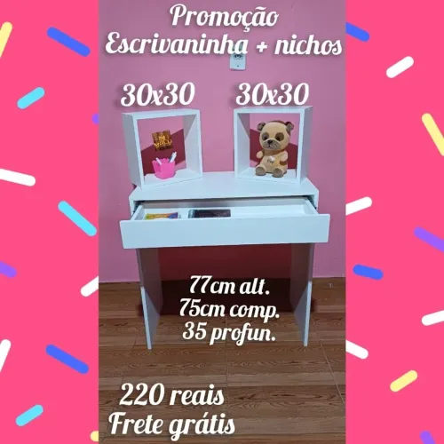 Escrivaninha + nichos 