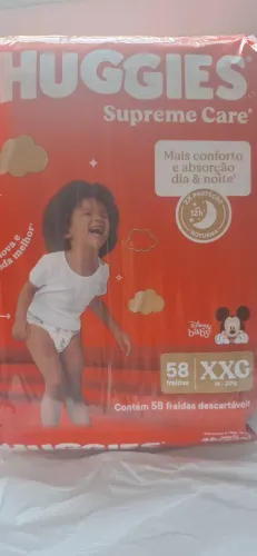 Vendo Fraldas Huggies Supreme Care XXG(14 a 20 kg) com 58 fraldas