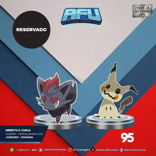 Zorua & Mimikyu Pokémon Jazwares (RESERVADO)