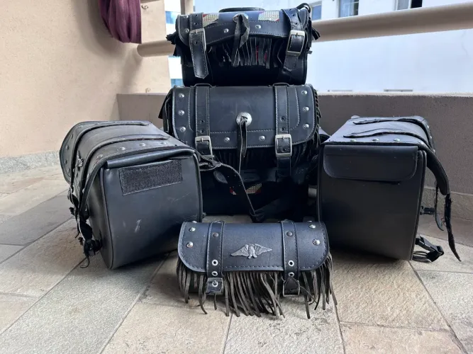 Conjunto Alforges em Couro - Completo (5 peças)