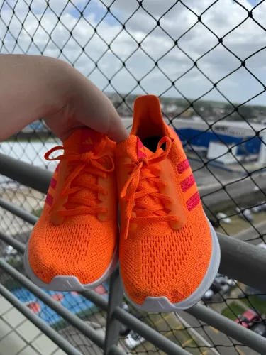 Tênis Adidas Ultra Energy - laranja neon+rosa