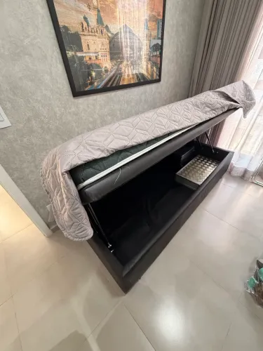 Cama box baú com colchão de espuma (Ortobom)