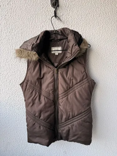 Colete Winter Collection, Com capuz e pelo