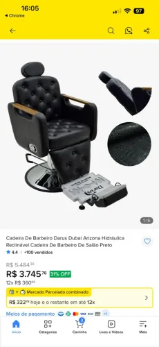 Cadeira de barbeiro