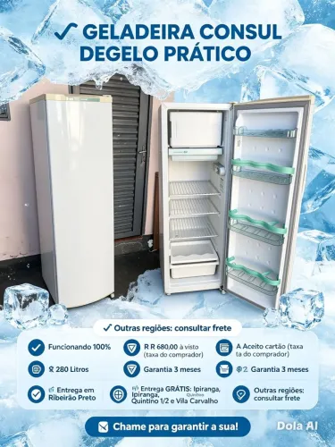 Geladeira Consul DEGELO PRÁTICO