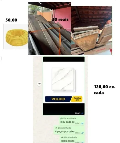 Sobra material construção