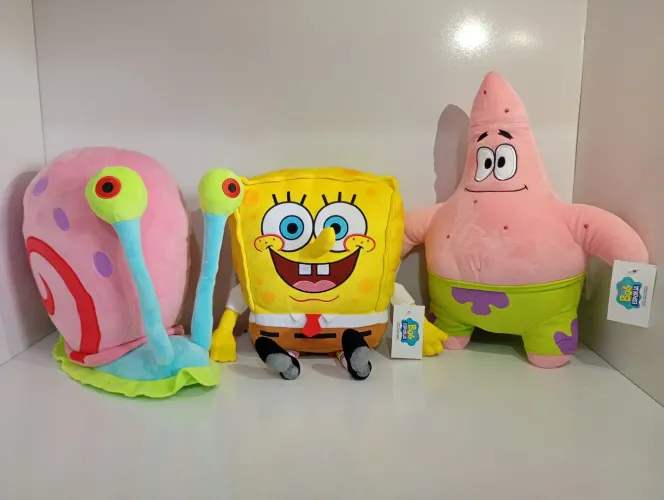 Kit Turma Bob esponja 30 cm Bob esponja, Garry e Patrick