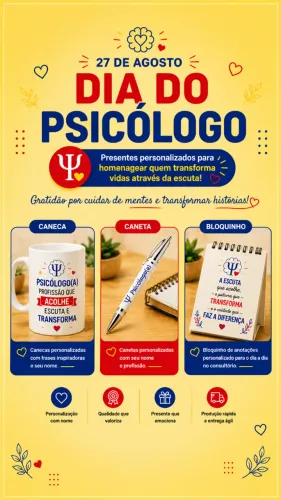 Presente personalizado para psicologos