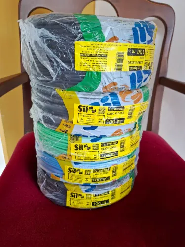 Cabo flexível SIL, peças com 100 metros, 2,5mm,4mm,6mm, preço promocional