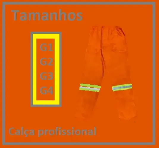 Calça uniformes profissionais.