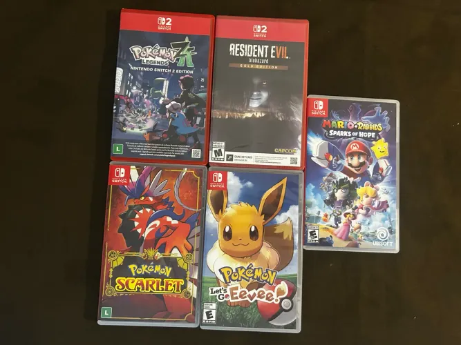 Lote de Jogos Nintendo Switch 1 e 2