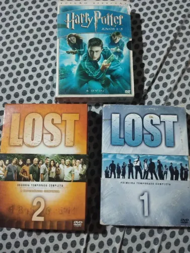 Box dvd Lost e Harry Potter