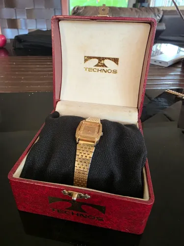 Relógio Feminino Technos joia vintage original anos 90 com estojo máquina Miyota japonesa