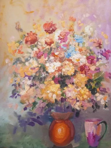 Flores e vinho