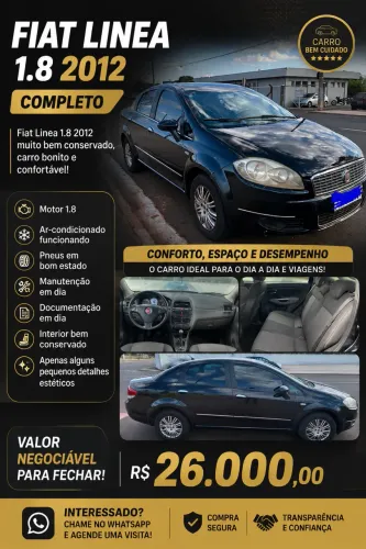 Fiat Linea Essence 1.8 Flex 16V 4P 2012