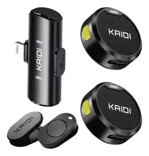 Microfone Lapela Kaidi KMF4 Com Imã Anti Ruido Redondo