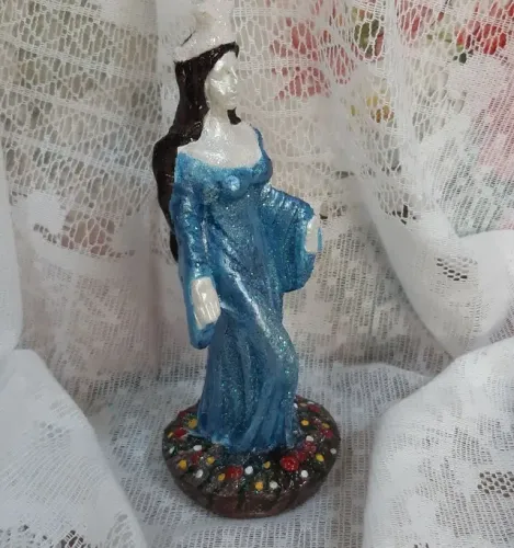 Imagem Iemanjá gesso 14,5 cm