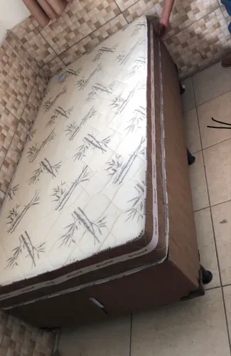 Cama box d33 solteiro base colchao pronto entrega