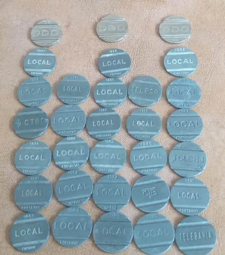 Fichas Telefônicas Antigas de 1980 a 1995 Para Colecionadores 