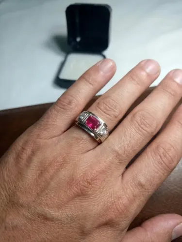 Anel Formatura masculino de advogado em prata 950 com emblema em ouro - tam 25