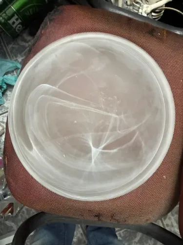 cupula de lustre redonda de vidro antiga