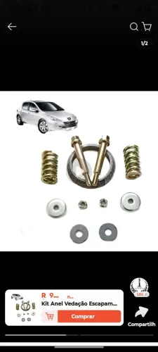 Kit anel surdina Peugeot 307
