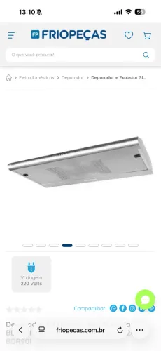 Exaustor/ Coifa Britânia inox 