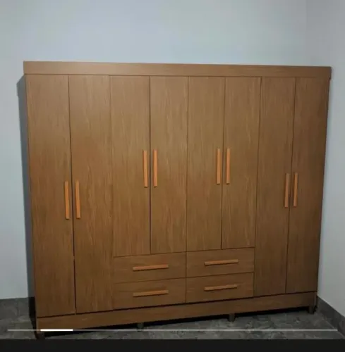 Guarda Roupa 8 Portas 4 Gavetas Novo na Caixa - Monta na Hora