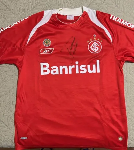 Camisa Inter 2007 tamanho M - Autografada Alexandre Pato 