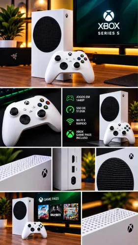 Xbox Series S 512GB + Controle Original Branco, em excelente estado