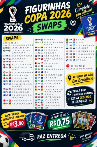 Figurinhas Copa 2026. Complete seu álbum