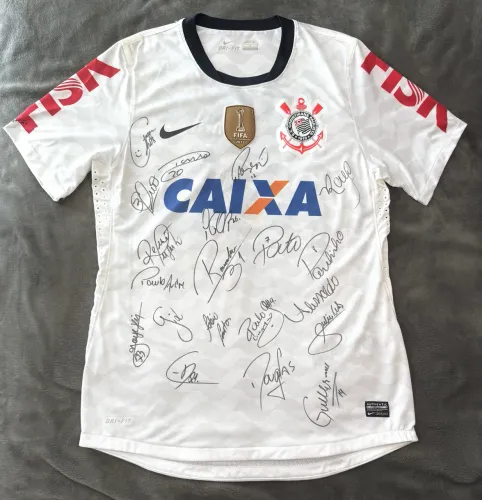 Camisa Corinthians 2012 - De jogo autografada - Paulistão