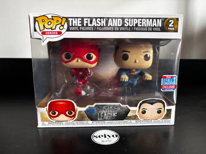 Funko Pop The Flash e Superman Duo Pack NYCC Justice League