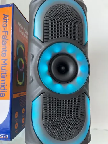 Caixa de Som Alto-Falante Multimídia Bluetooth Led RGB - MD-12270 iNova an2