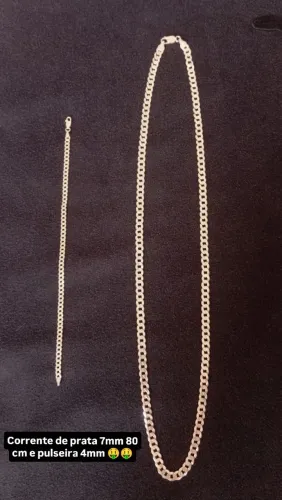 Corrente e pulseira de prata pra hoje!!