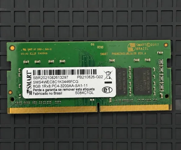 Memória RAM Notebook 8GB DDR4 3200MHz SMART