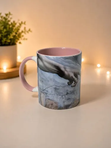 Caneca gato a criação de Adão 