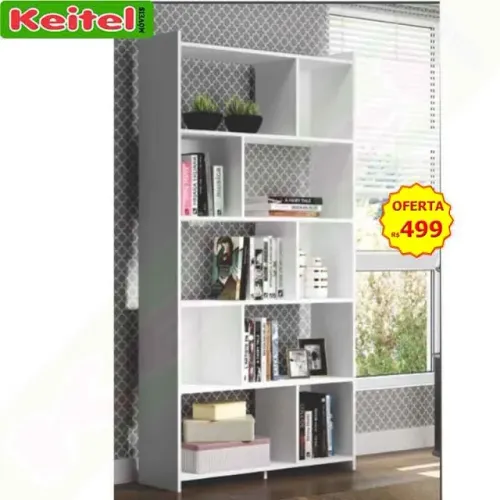 Estante Biblioteca Sólu Cor Branco