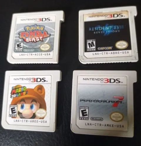 Lote 4 jogos para Nintendo 3ds originais sem capa 