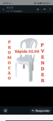 Cadeira de plástico super FORTE