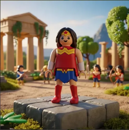 Mulher Maravilha coleção Playmobil kinder