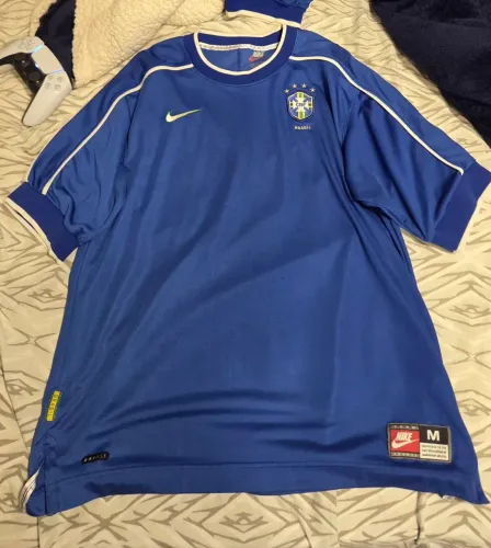 Camisa brasil seleçao brasileira M 1998 Azul