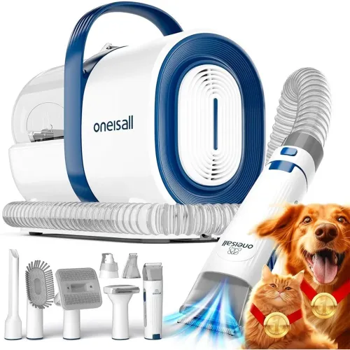 Kit Limpeza Pet Aspirador Aparador Pelo Unha Oneisall 7 em 1 Completo Caixa ATENÇÃO 220V